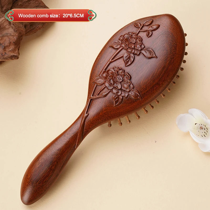 Animal Shape Sandalwood Massage Hair Comb