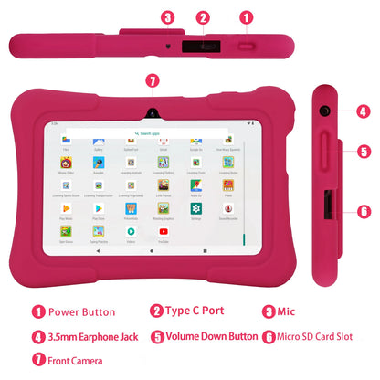 7-Inch Android Kids Tablet with Protective Case & Parental Controls