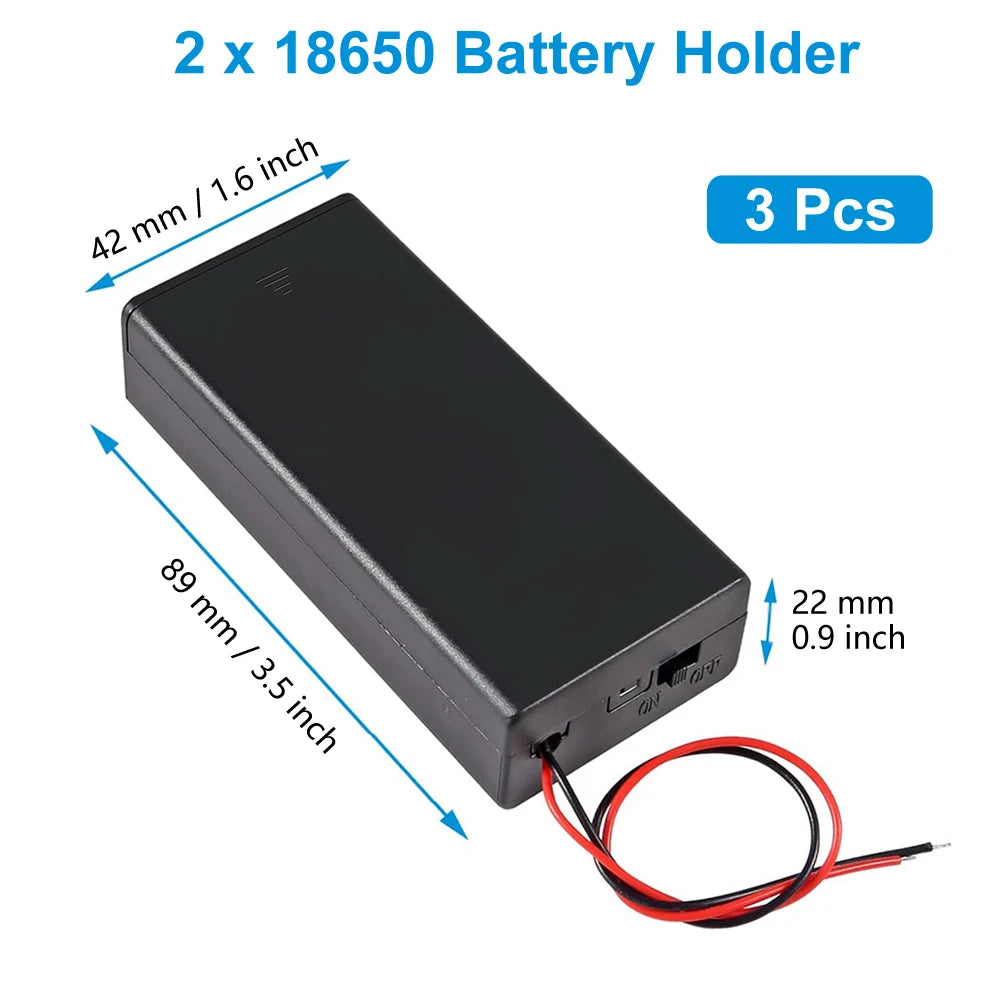 Battery Storage Holders with Red & Black Wires