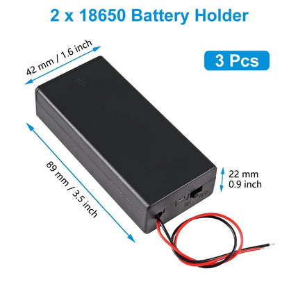 Battery Storage Holders with Red & Black Wires