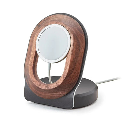 Wooden Magnetic Charging Stand for Smartphones