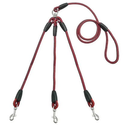 Adjustable 3-Way No-Tangle Dog Leash