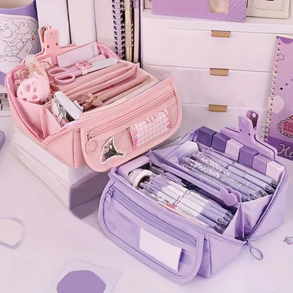 Large Capacity Learning Pencil Case