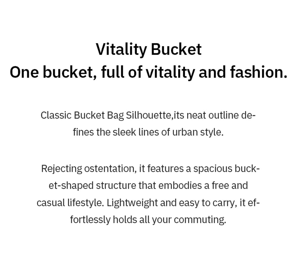 LA FESTIN Split Leather Bucket Tote Bag