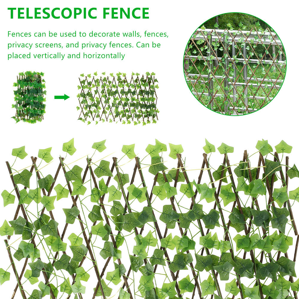 Expandable Artificial Ivy Privacy Fence