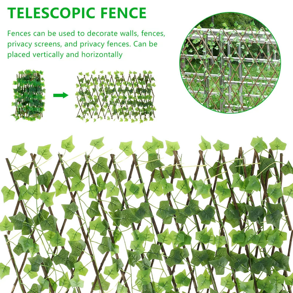 Expandable Artificial Ivy Privacy Fence