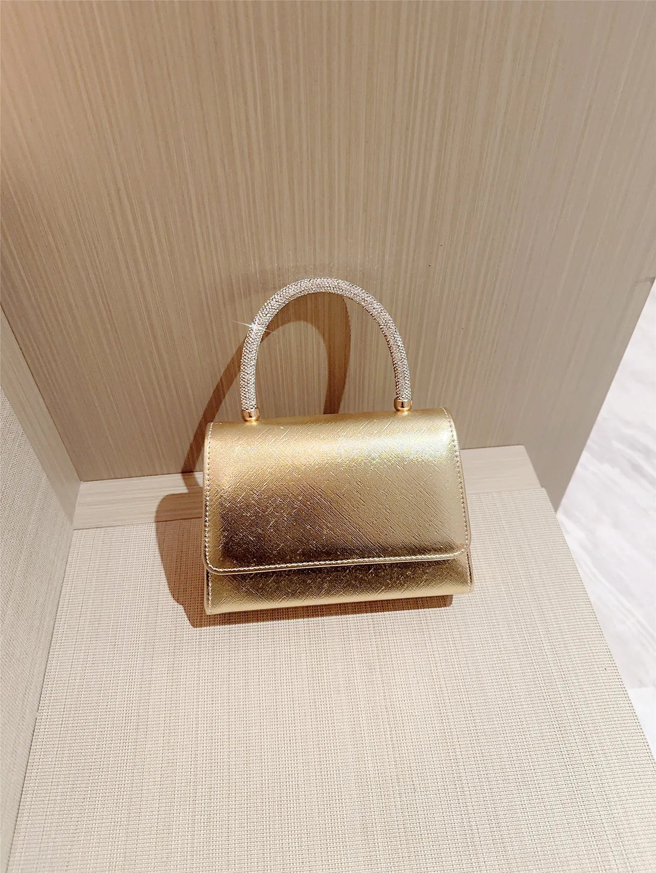 Gold Minaudière Evening Bag