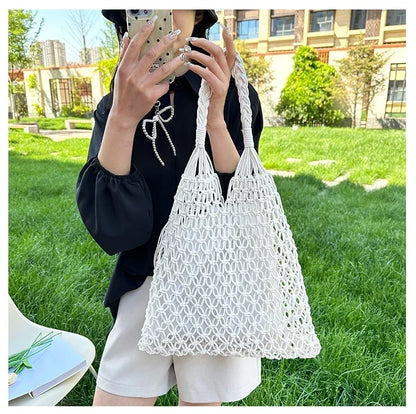 Handwoven Mesh Summer Tote Bag
