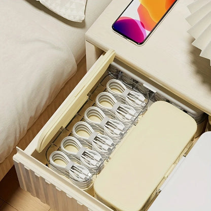 Cable Organizer Storage Box with 14 Wire Ties
