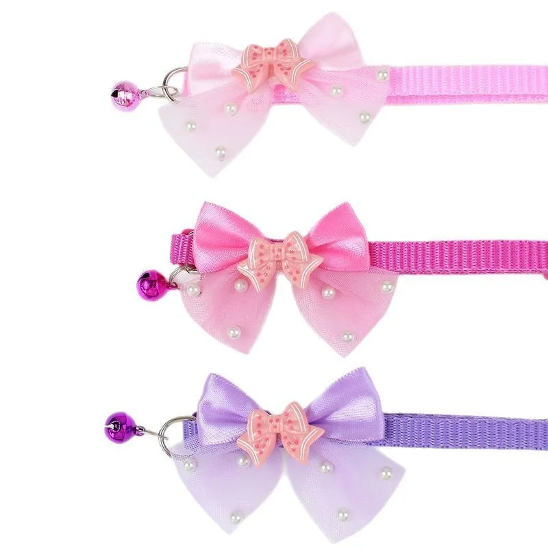 Adjustable Pet Dog Bow Collar