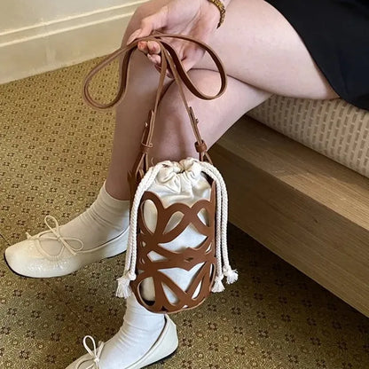 Minimalist Bucket Crossbody Handbag