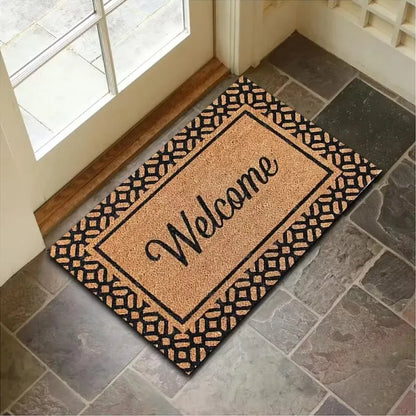 Welcome Door Mat Non-Slip Entryway Rug