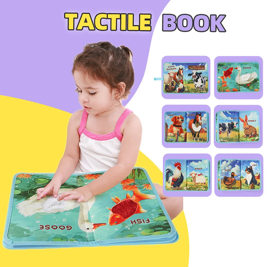 3D Animal Touch Cloth Book for Babies