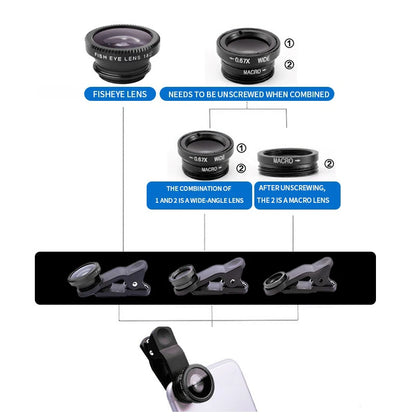 3-in-1 Smartphone Camera Lens Kit –