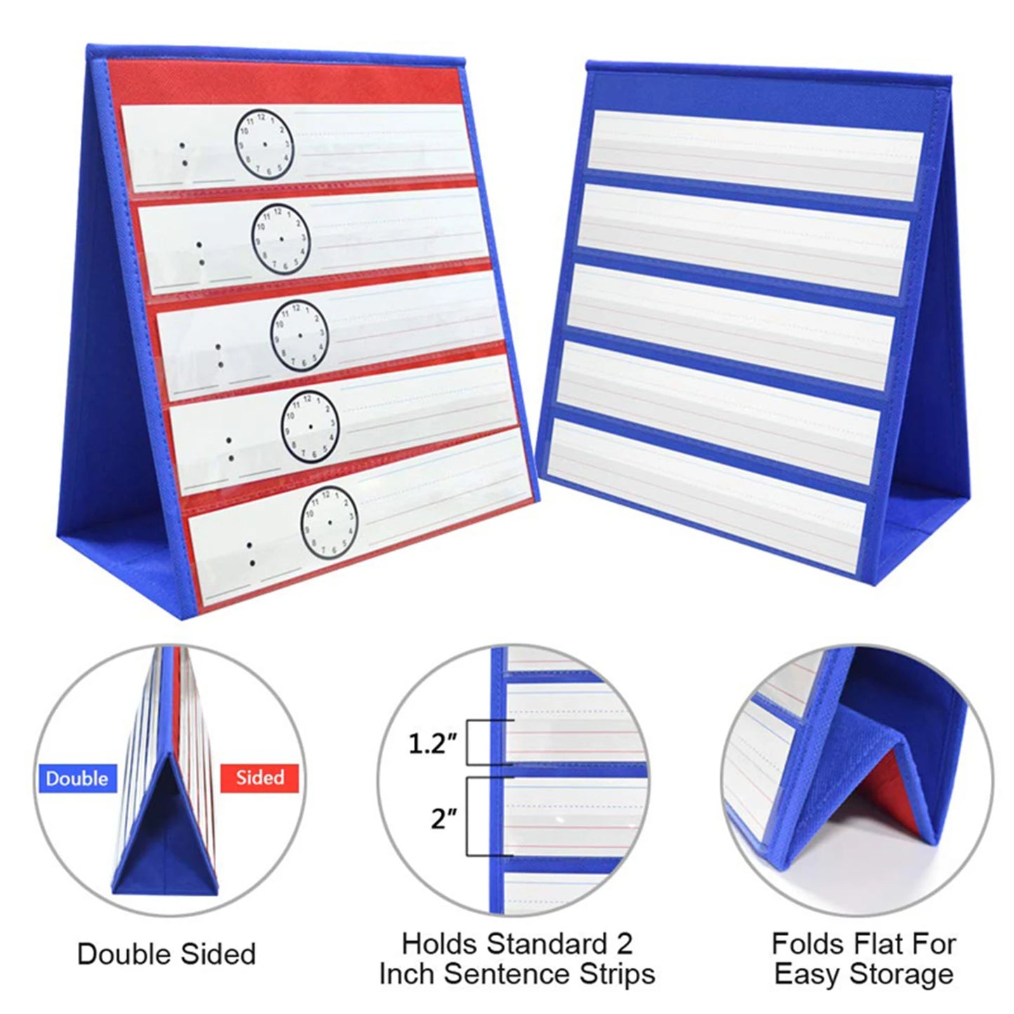 Double-Sided Desktop Pocket Chart for Classroom Learning