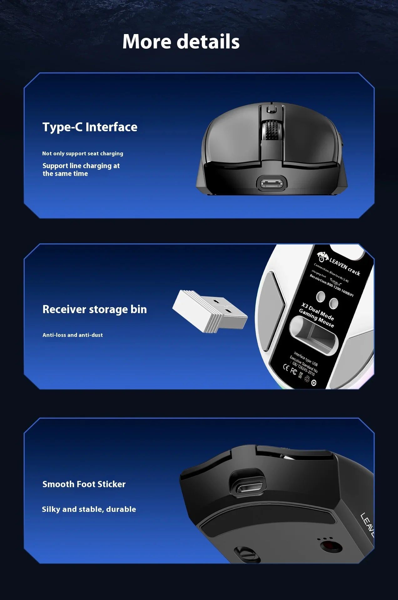 NexusClick X3 Dual-Mode Wireless Gaming Mouse