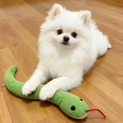 Interactive Plush Snake Dog Toy