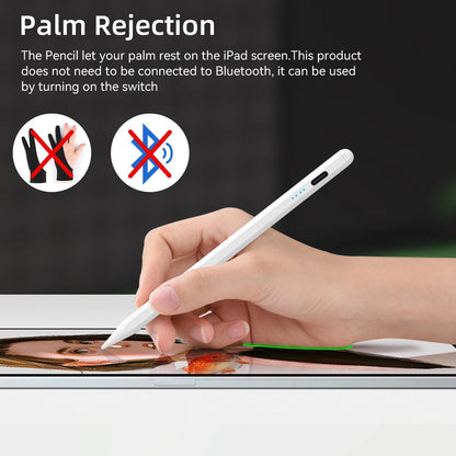 Rechargeable iPad Stylus with Palm Rejection & Magnetic Attachment