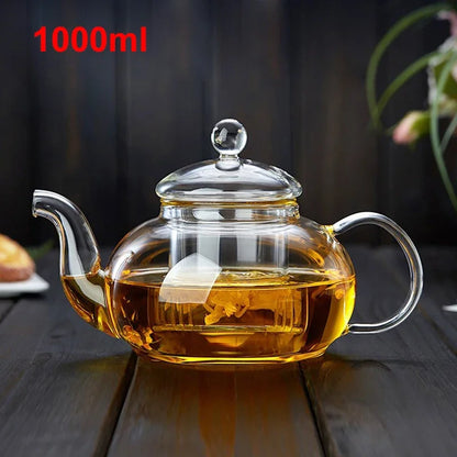 High Borosilicate Glass Teapot with Built-In Filter