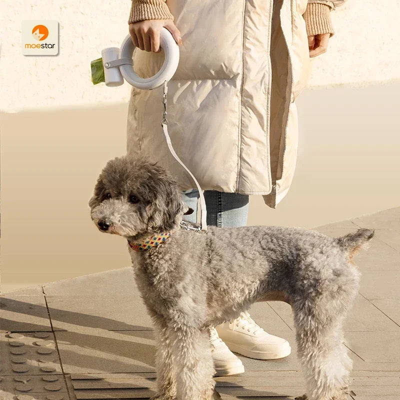 Pet Leash Extension Belt with Poop Bag Dispenser