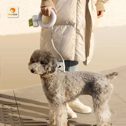 Pet Leash Extension Belt with Poop Bag Dispenser