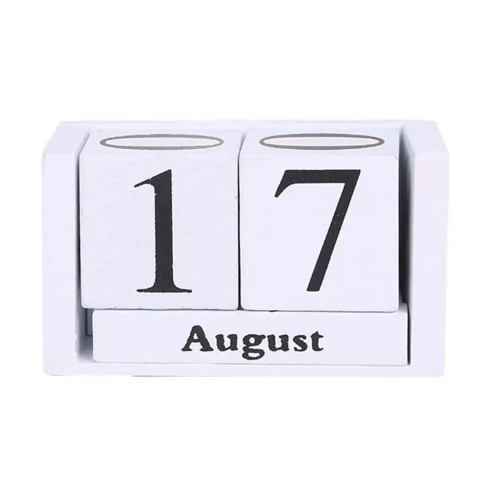 MDF Wooden Perpetual Calendar Block