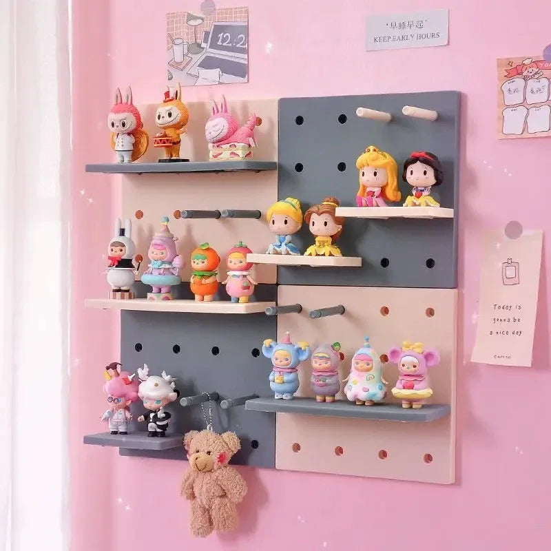 Wall-Mounted Pegboard Storage Shelf