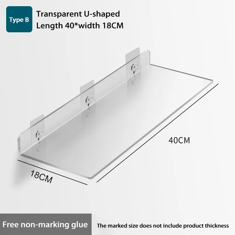Wall-Mounted Acrylic Storage Rack