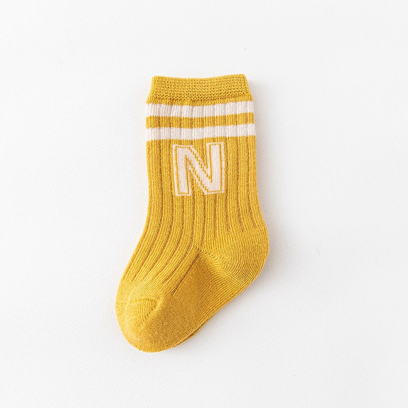 Knit Soft Letter Baby Socks