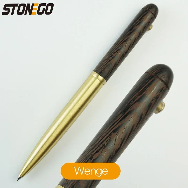 0.5mm Wooden Retractable Roller Ball Pens