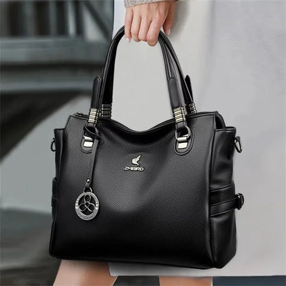 Large Capacity Women’s Leather Tote Handbag