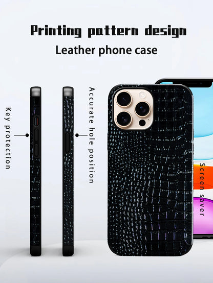 Luxury Crocodile Leather Phone Case
