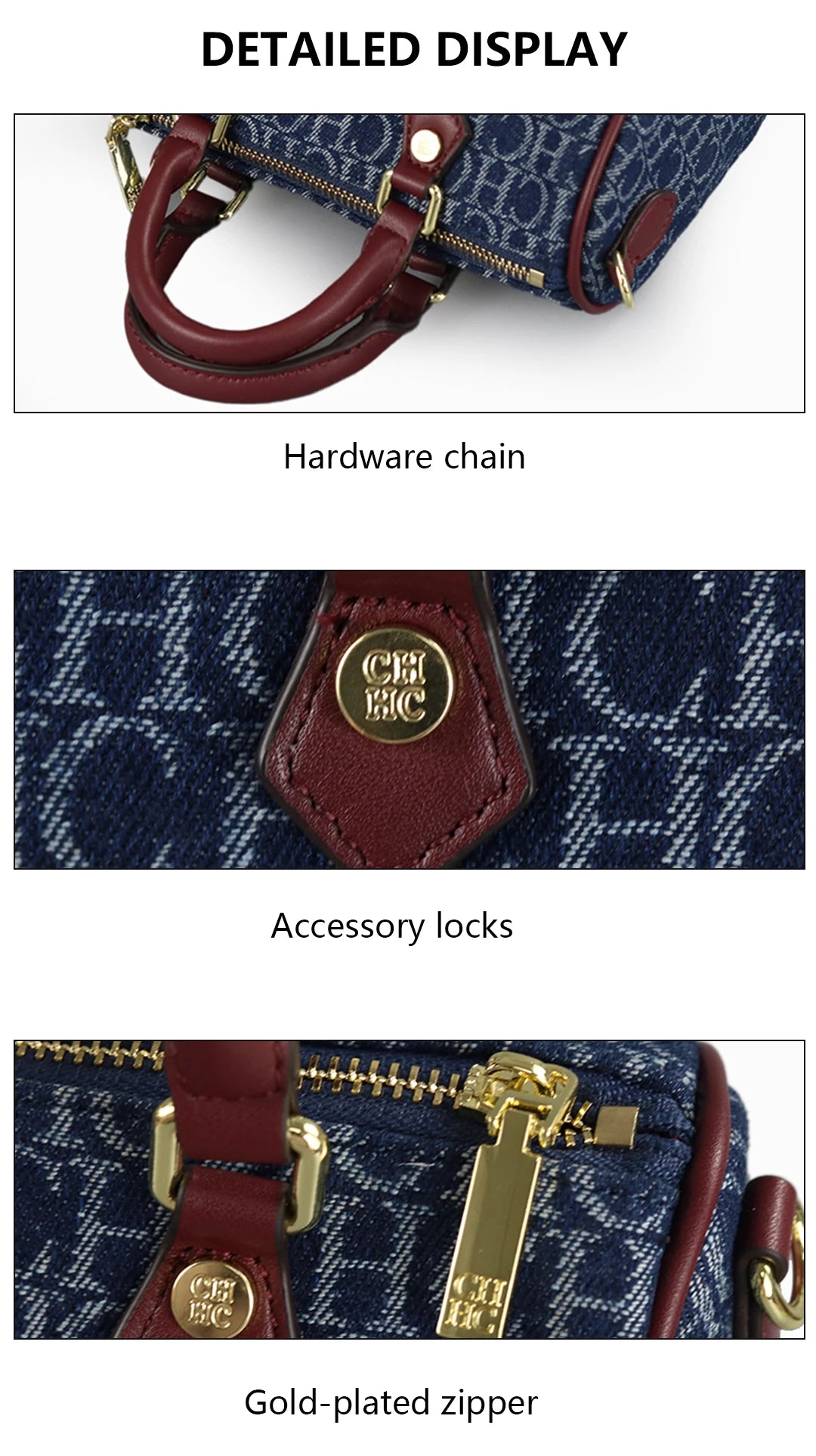 Vintage Monogram Crossbody Handbag for Women