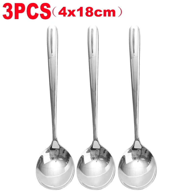 Stainless Steel Long Handle Soup Spoon