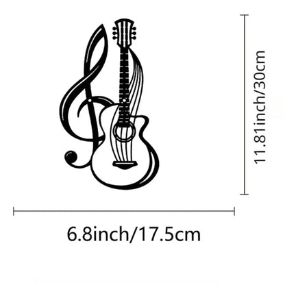 Musical Note & Violin Metal Wall Art