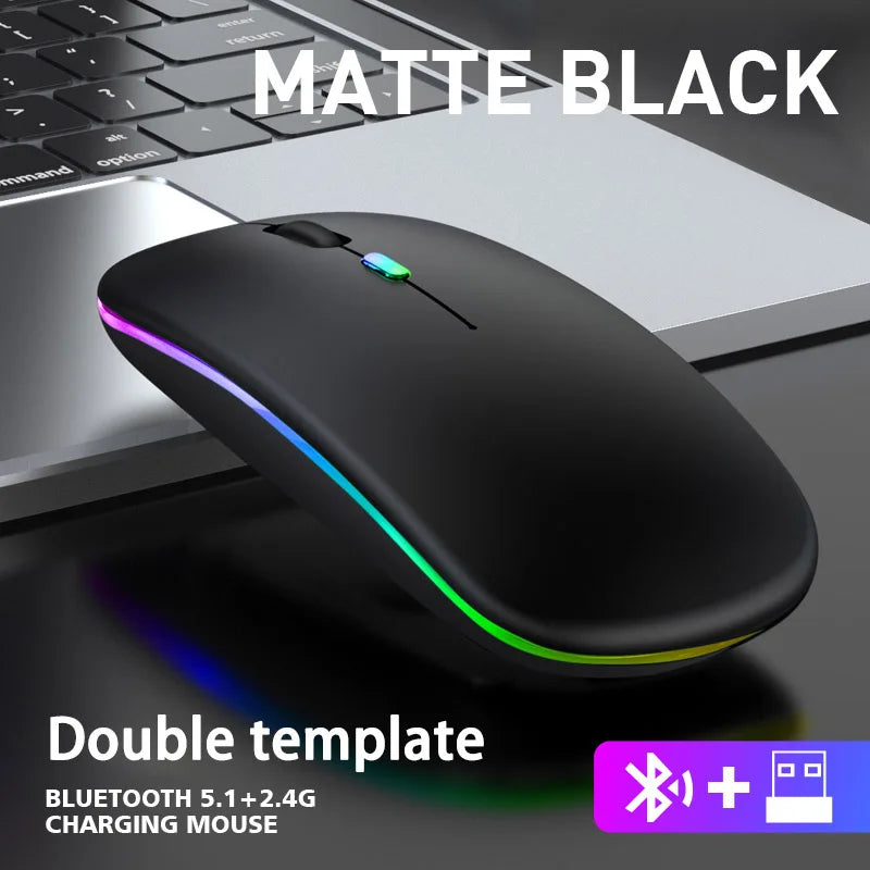 Rechargeable Bluetooth & 2.4GHz Wireless Mouse