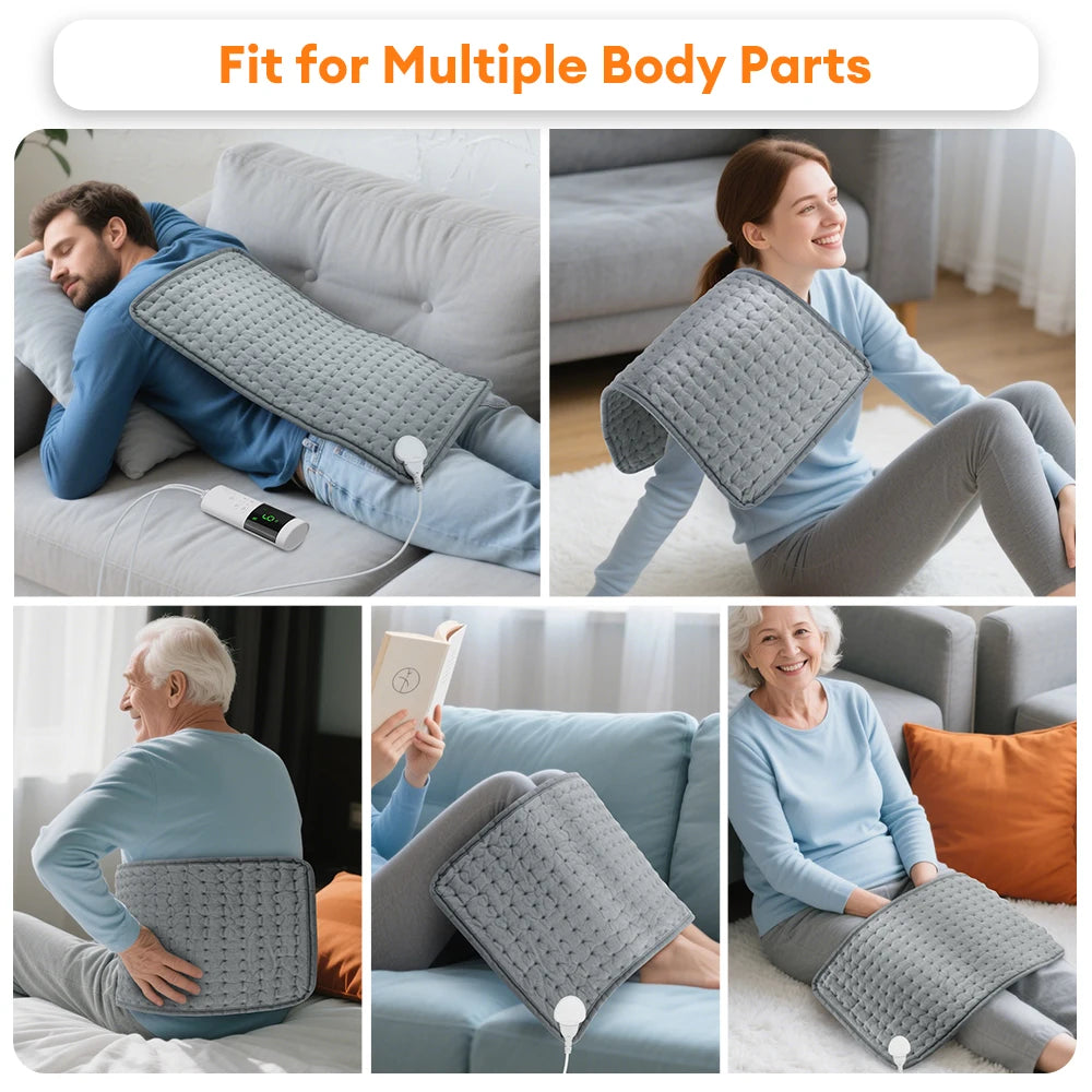 Adjustable Heated Therapy Pad with 9 Heat Levels & Timer