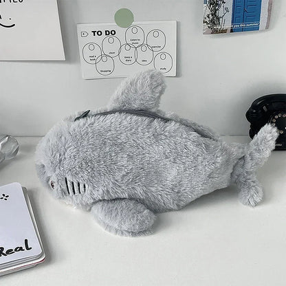 Plush Shark Pencil Case