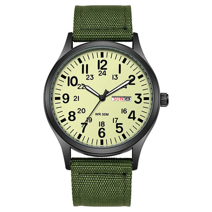 Men's Field Watch Nylon Strap Quartz Military Watch
