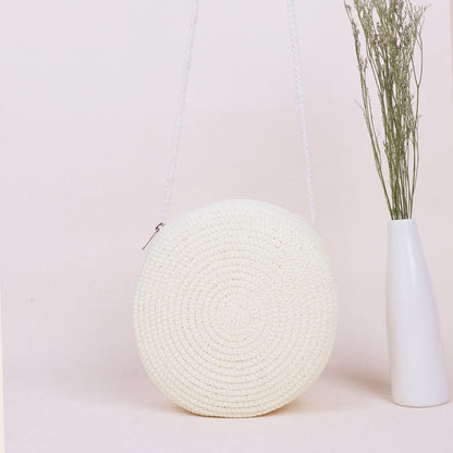 Round Straw Crossbody Bag