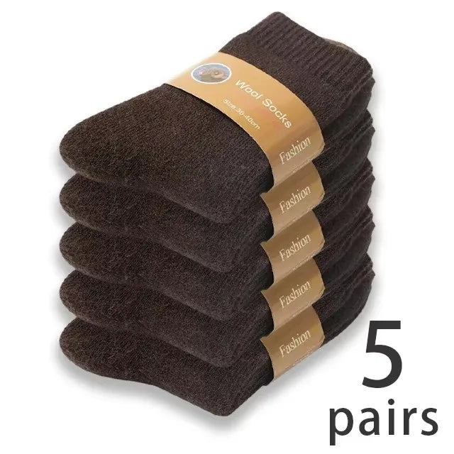 Men’s Thick Winter Wool Socks 5 Pairs
