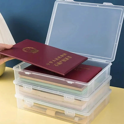 A4 Document Organizer Storage Box with Lid