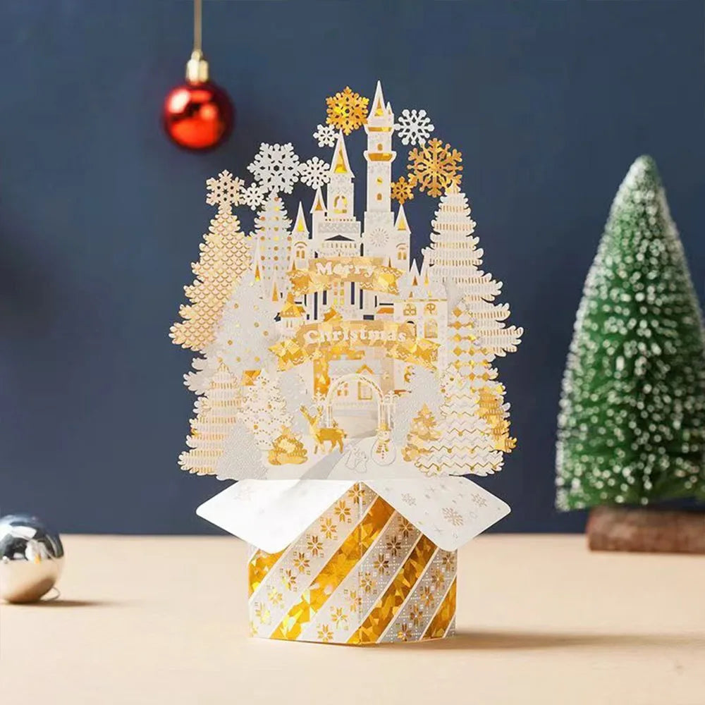 3D Pop-Up Christmas Greeting Card with Envelope
