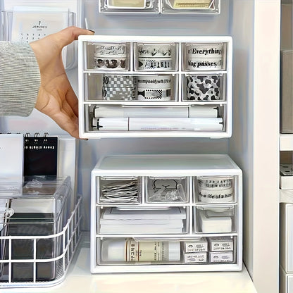 Desktop Organizer with 6 Drawers Storage Container