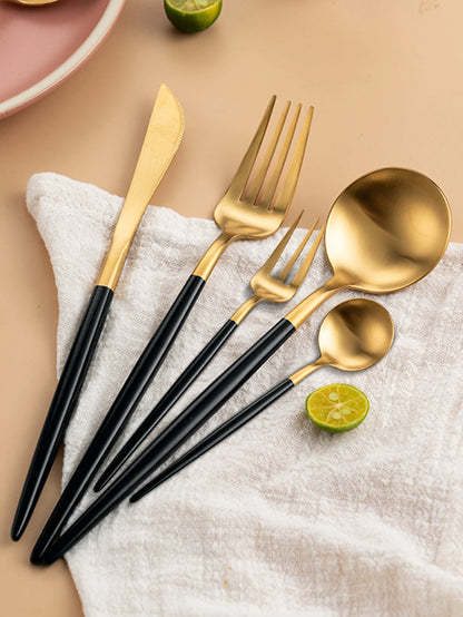 Elegant Western Flatware Set with Spoon, Fork & Knife