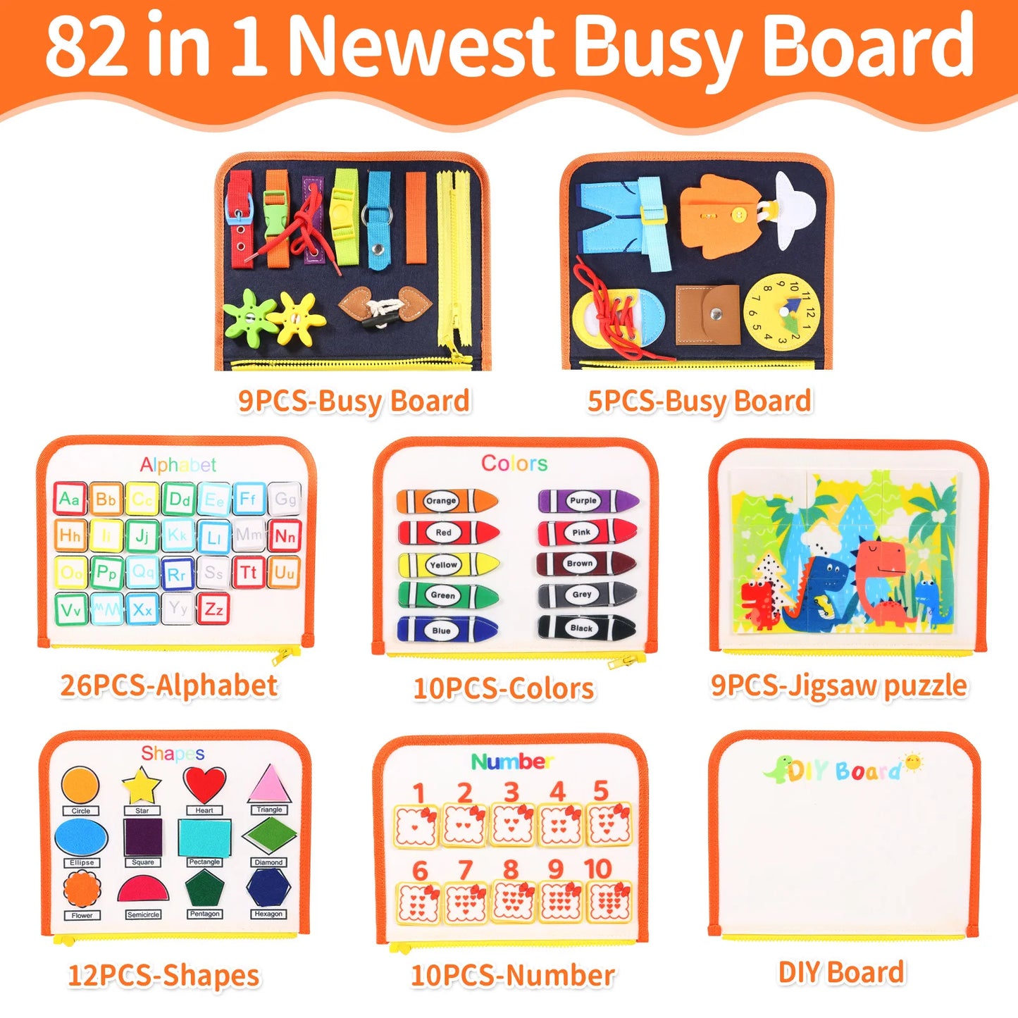 Tunjilool Busy Board Montessori Toy