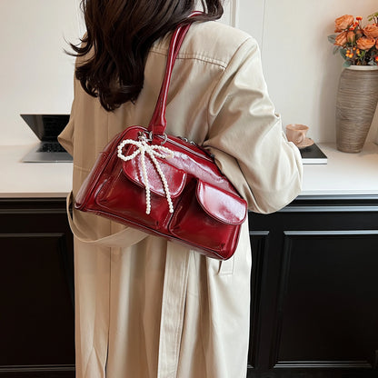 Bow Accent Shoulder Handbag