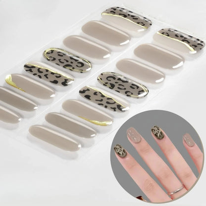 Semi-Cured Snowflake Gel Nail Stickers