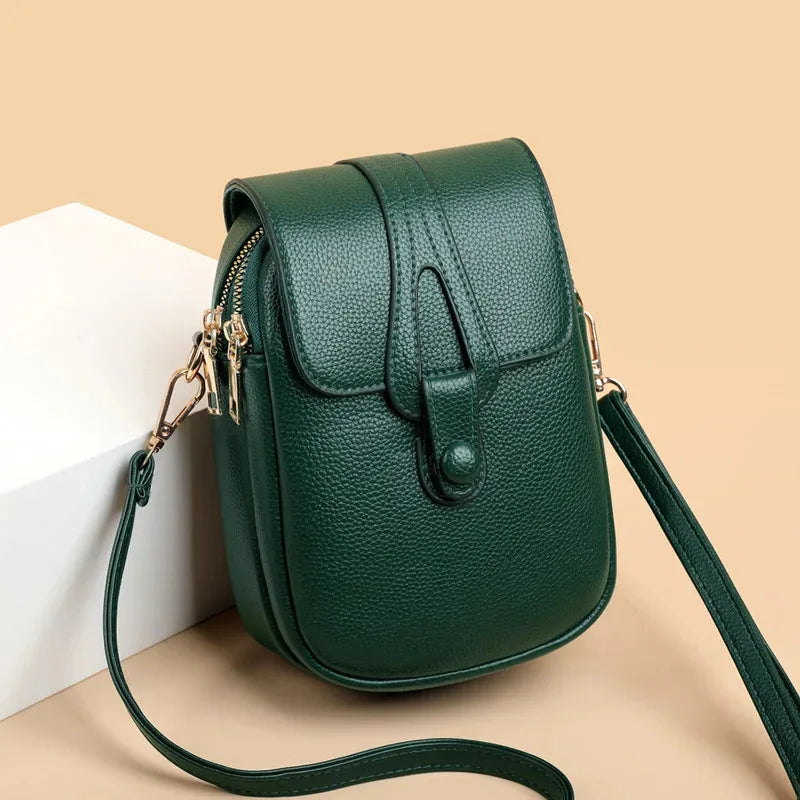 Women’s Mini PU Leather Crossbody Phone Bag