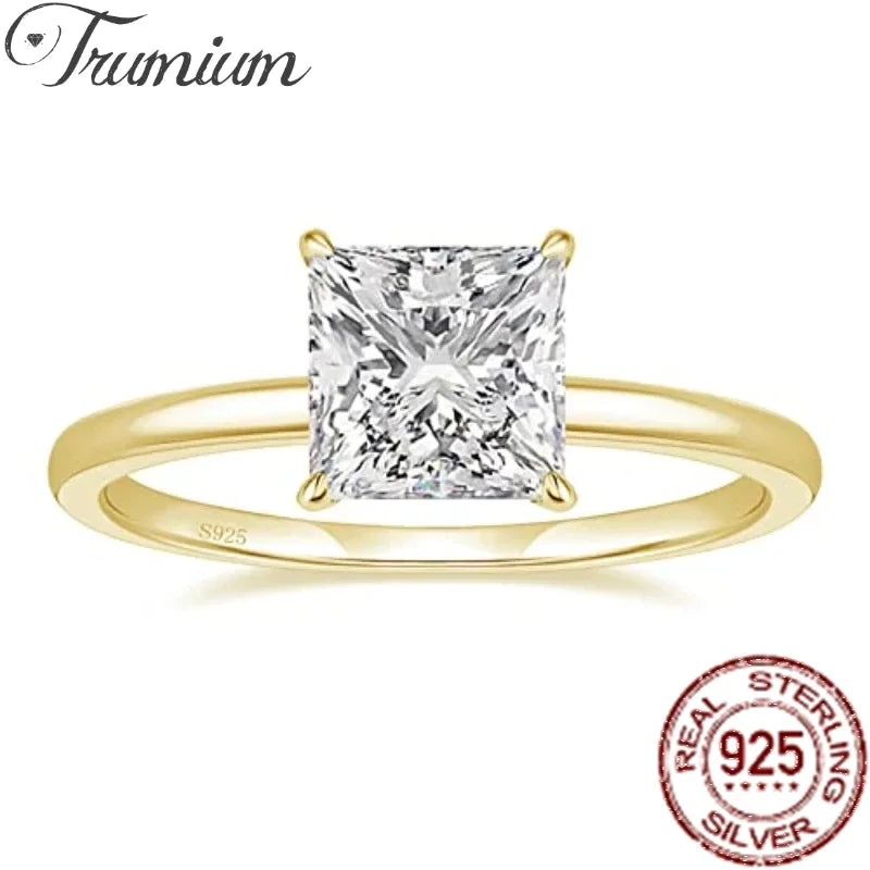 2CT Real 925 Sterling Silver Engagement Ring